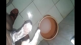 Indian boy soap masturbation in shower part 2