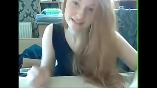 18 year old, young girl shows how touches her pussy on a webcam