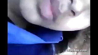 Desi girl with her paramour hot fuck outdoor session leaked off