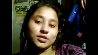 desi bengali student sloppy talk and self made boobs expose for lover
